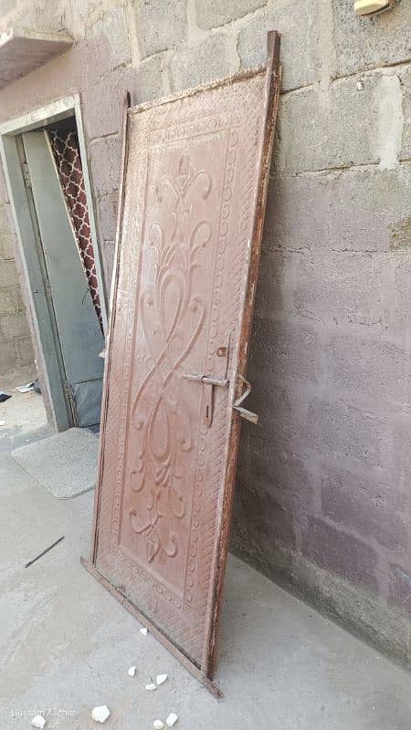 iron door used. 6 x 2.5 feet 1