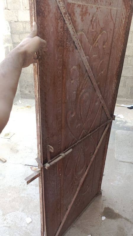 iron door used. 6 x 2.5 feet 3