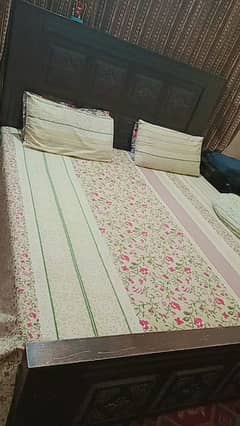 Bed with side table urgent sale