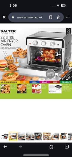 Salter 22L Air Fryer Oven with Rotisserie - 5 in 1 Multicooker