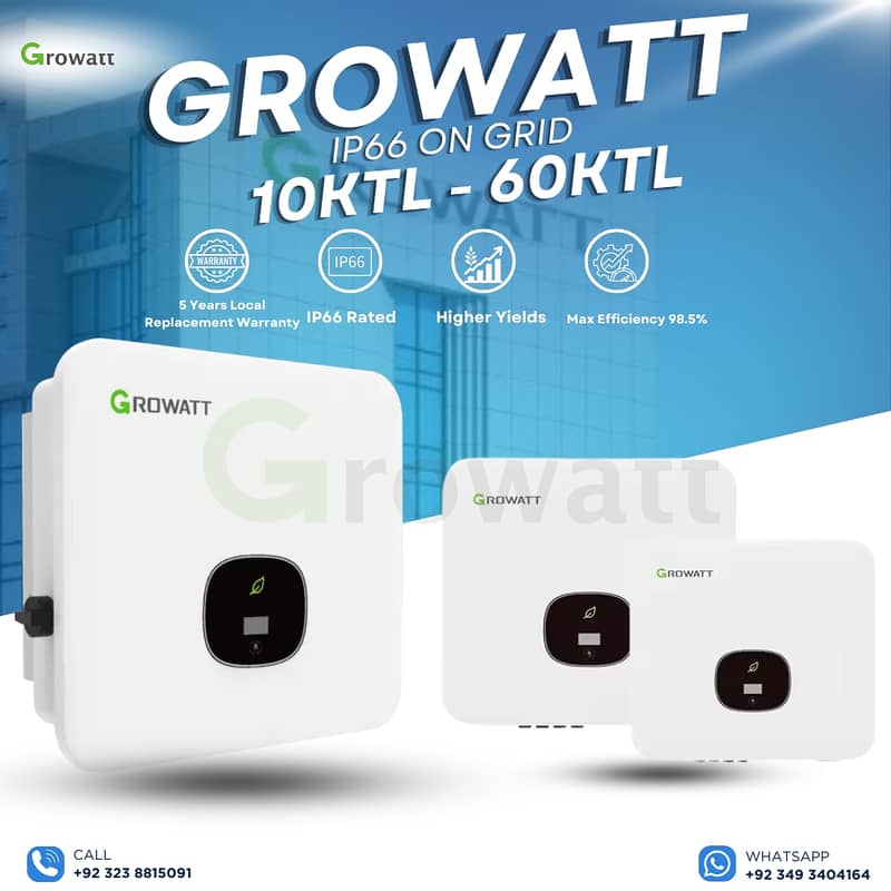 Growatt Inverter|Soler inverter|Ongrid|10Kw to 60kw|whole sale 0