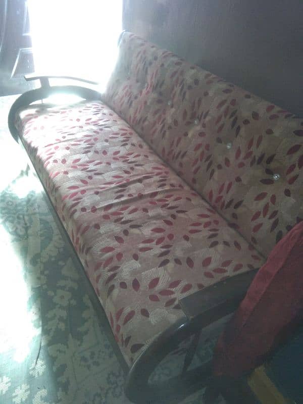 3 seater  wooden sofa 2