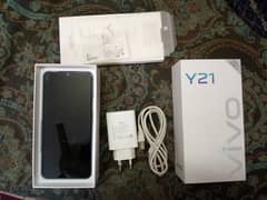 Vivo Y21 Mobile with Original Fast Charger + Box