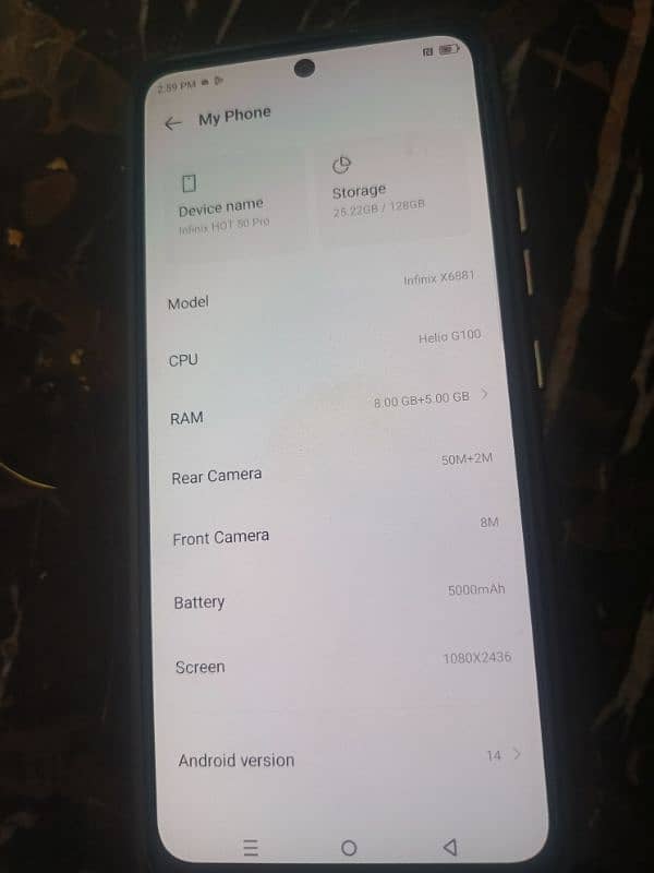 Infinix hot 50 pro 8+128 2