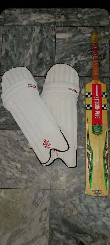 Cricket Pads and Bat. 0