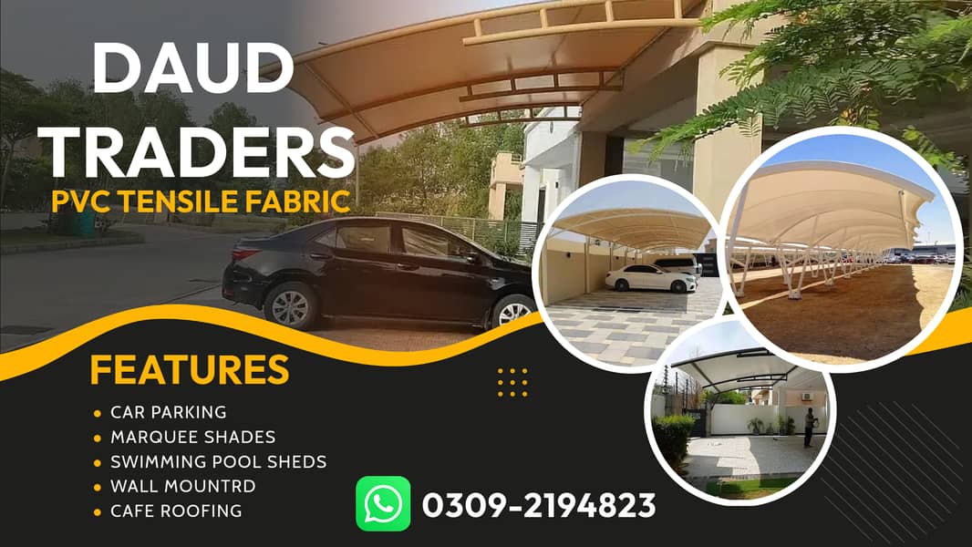 Pvc parking shades | Tensile Fabric shed | Rolling shed | Canopy she 0