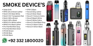 Solas G Kit/ IPX 80/ Nova 5/ Smoke Device /RPM 5 Pro / Vape / pods