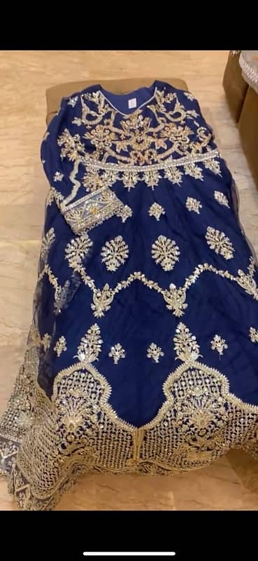 Maryum N Maria Maxi Choli Original Branded Dark Blue 0