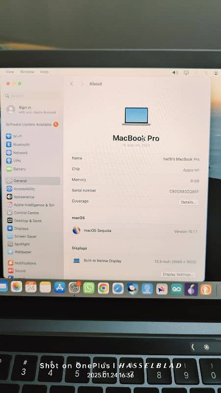 MACBOOK PRO 13-INCH M1 CHIP 8GB/512GB 13