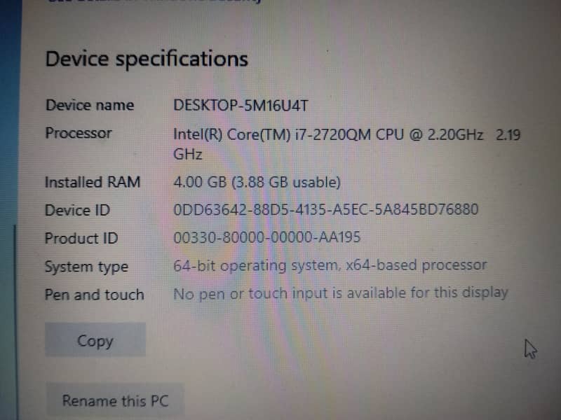 Dell latitude Corei7 2nd generation 7