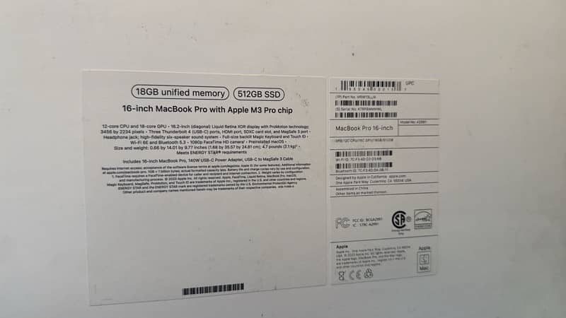 Apple Mac Book M3 Pro Chip 18Gb 512 Gb 16 inches 0