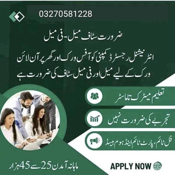 online and physical jobs available for male and female 0