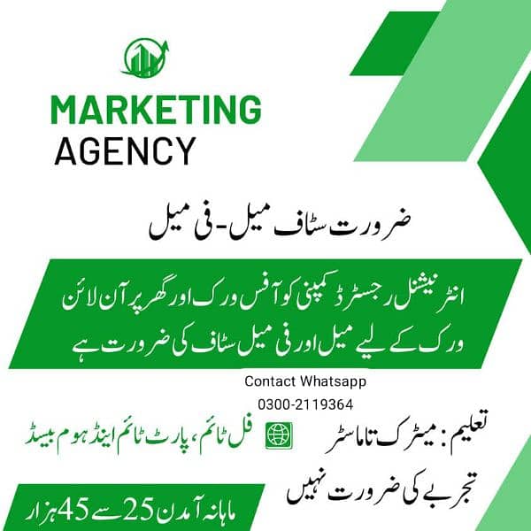 Male and Female Staff needed for Office Working and Online Working 0