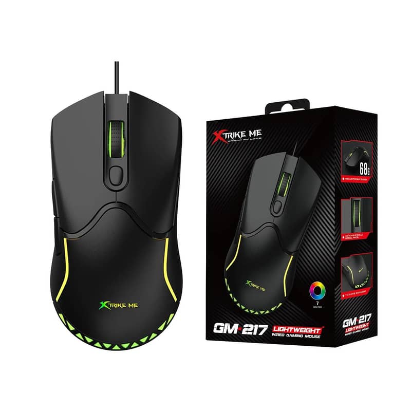 Xtrike Me GM-217 USB corded RGB Gaming Mouse 0