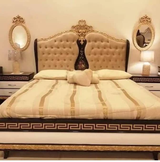 bed set/double bed /king size double bed/bridal set /poshish furnitur 2