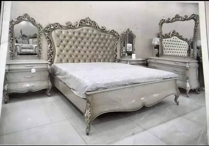 bed set/double bed /king size double bed/bridal set /poshish furnitur 12