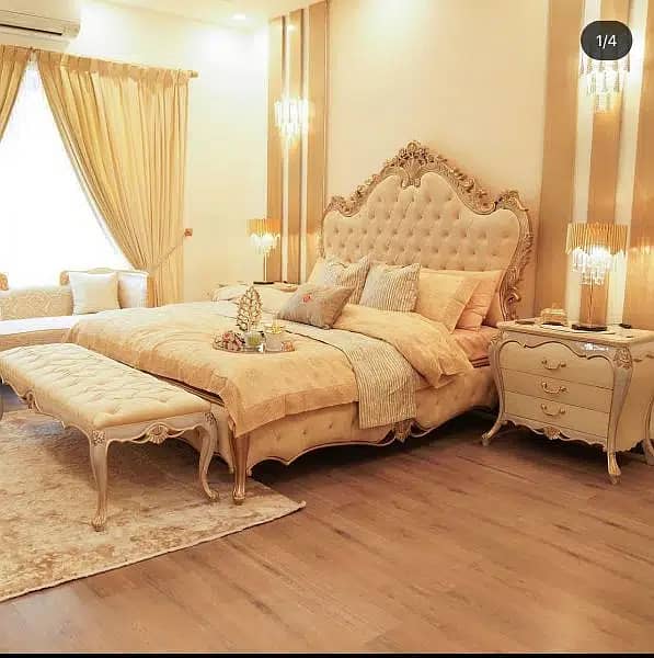 bed set/double bed /king size double bed/bridal set /poshish furnitur 14