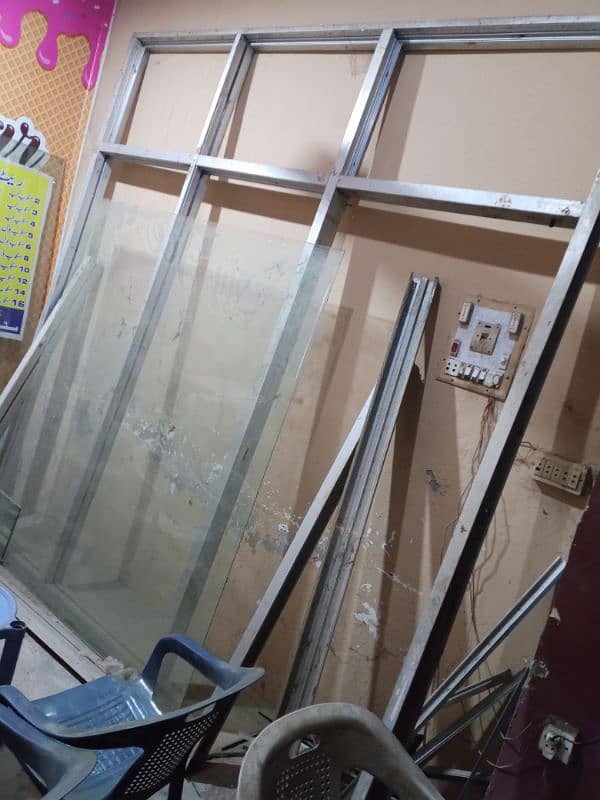 Aluminium glass shop front frame 1