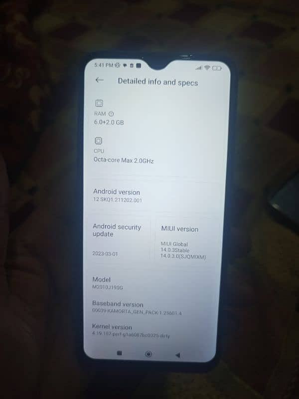 redmi 6+2 GB ram 128 GB memory 5