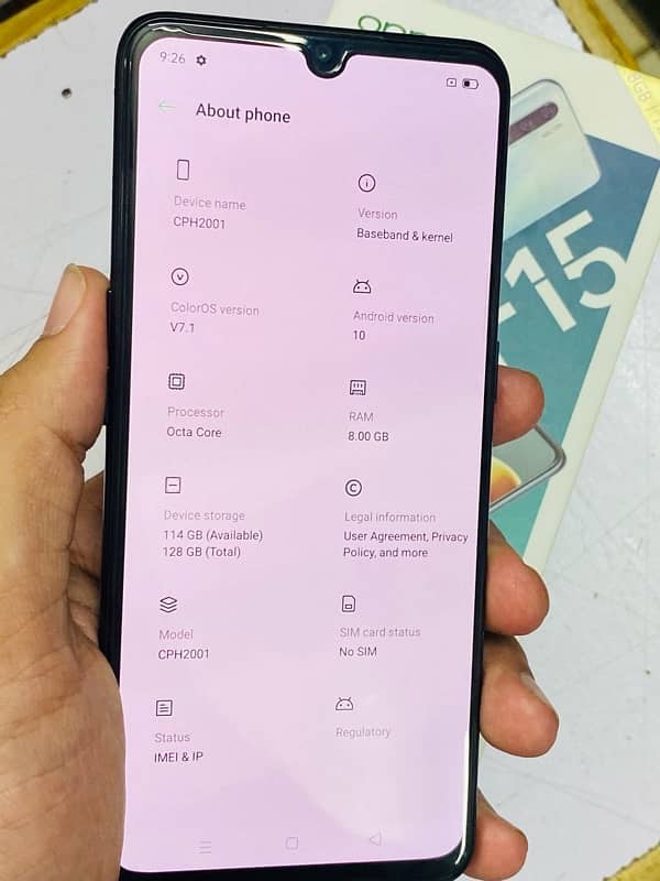 Oppo F15 8/128 All Okay with box 5