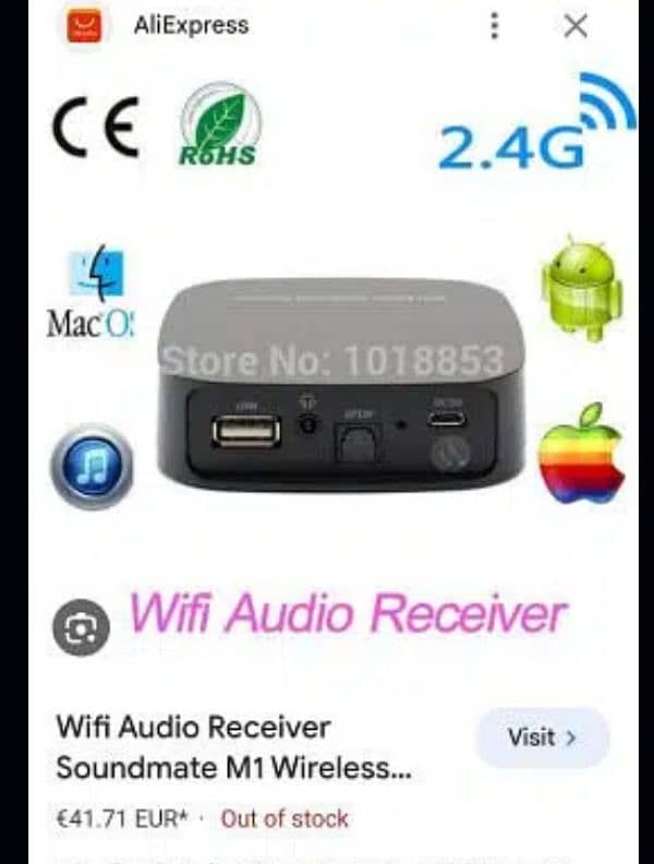 M1 Wifi Music Streaming Receiver Airplay DLNA Music Radio Receiver 1