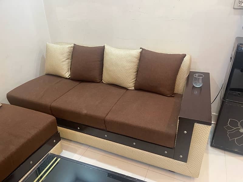 L Shaped Sofa Set with Center Table 4