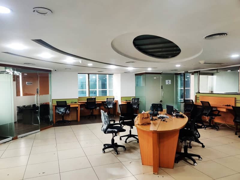 2000 Sqft Brand New Semi Furnished Office Original Pics Main Boulevard Gulberg For Rent 0