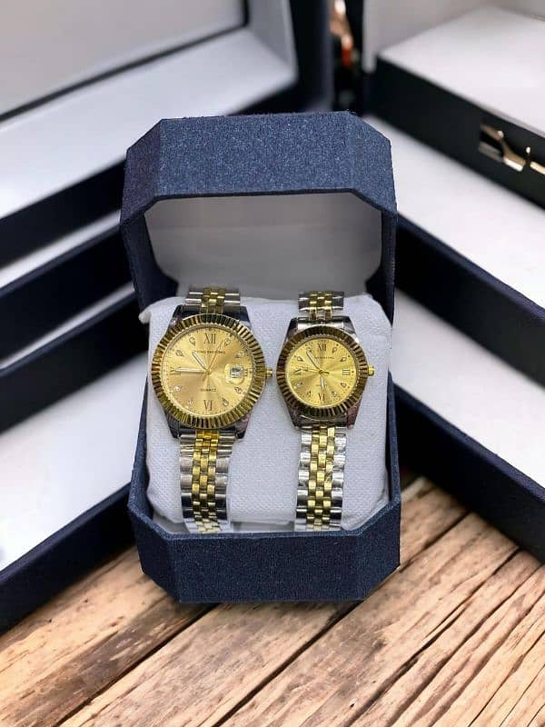 Stylish Quartz Couple - 2 pcs     free delivery 2