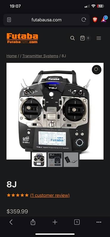 Futaba T8J 8 channel Transmitter 0