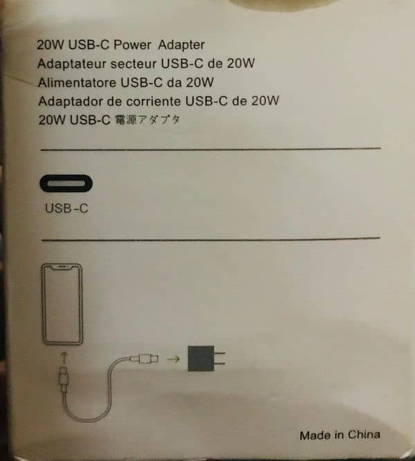 20W Usb-C power Adapter + lead  . . . . . . . Complete charger with box 4