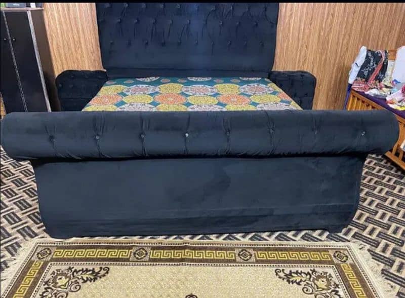 bed, bed set, wooden bed, velvet bed, king size bed 2