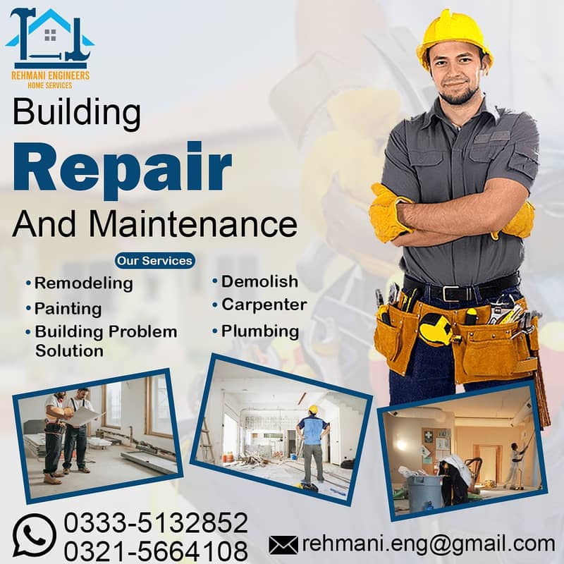 Plumber Services - Carpenter - Painter - Building problems - Demolish 0