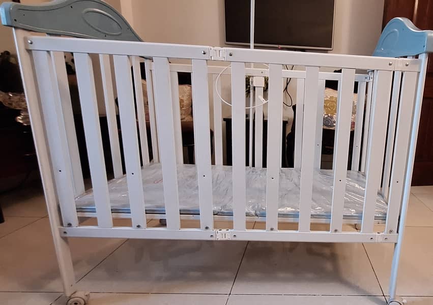 Baby Cot Foldable Bed Adjustable 2