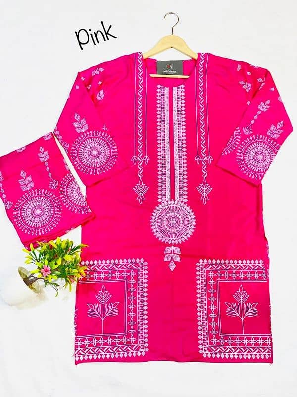 Stylish block printed Linen Shirt and Trouser 2-pcs 2