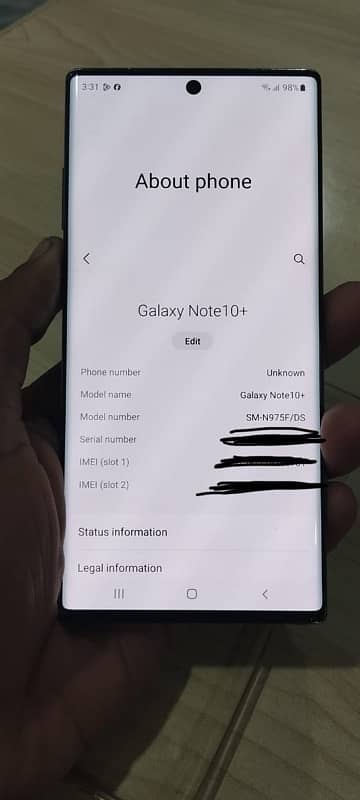 note 10plus 12/256 sim working 0