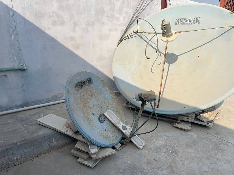 Dish Antenna 2 ,and 1, Receiver device for sale 2