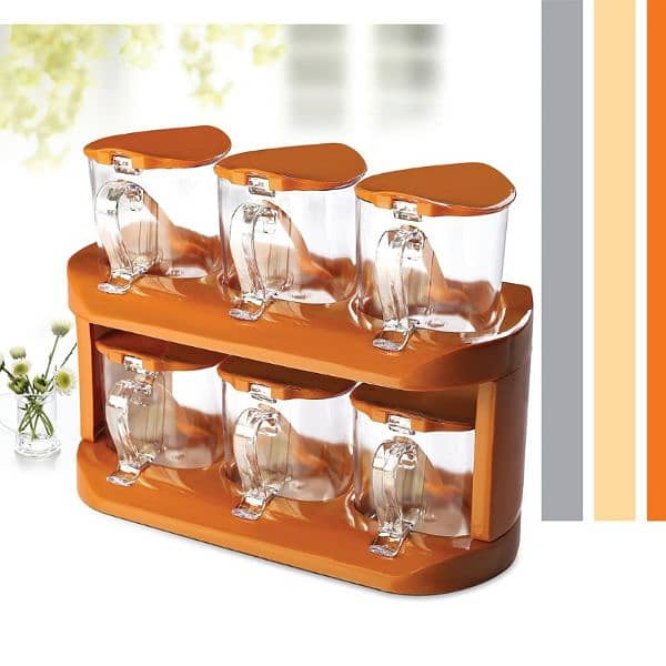 6 Pcs Fashion Style Seasoning Spice Rack Set 0