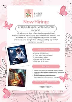 looking for a basic graphic designer with client  service and handling