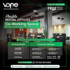 Co-Working Space in Gulshan E Jamal & Johar FREE 1 Day Access