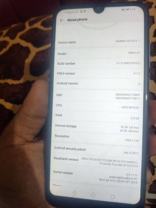 Huawei y6 prime 2019 dual sim approved 3gb+64gb all ok 3