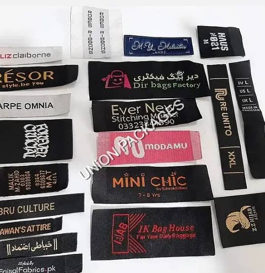 Woven label|Clothes Tag|Hang Tag|Sartin Fabric|Clothes Packaging|Cards 7