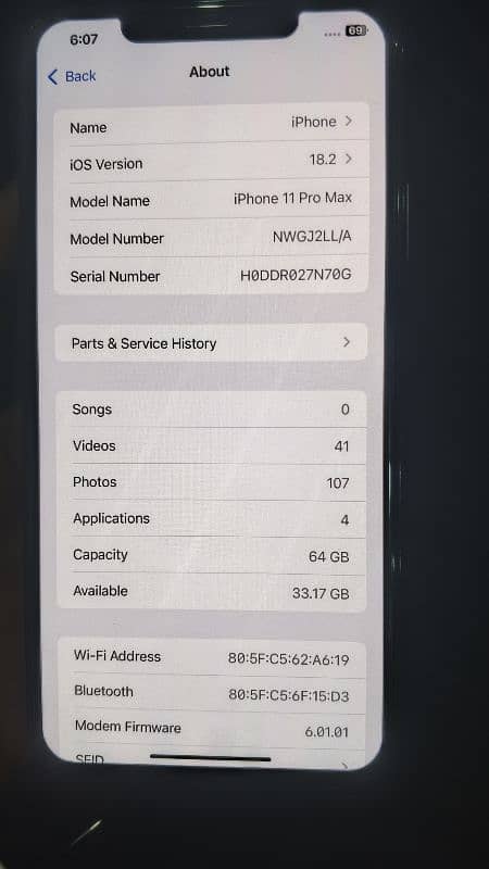 iphone 11pro max water pack 64gb jv ha 4