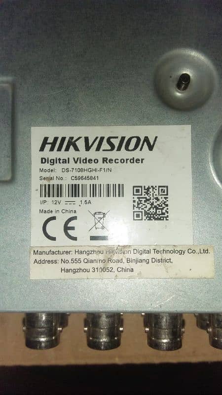 Hikvision DVR Model no. DS-7108HGHI-F1-N-(C59645841) 3