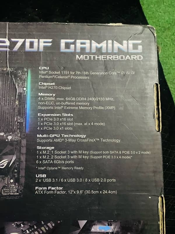 Argent for sell ROG STRIX H270F GAMING Motherboard and processor 16