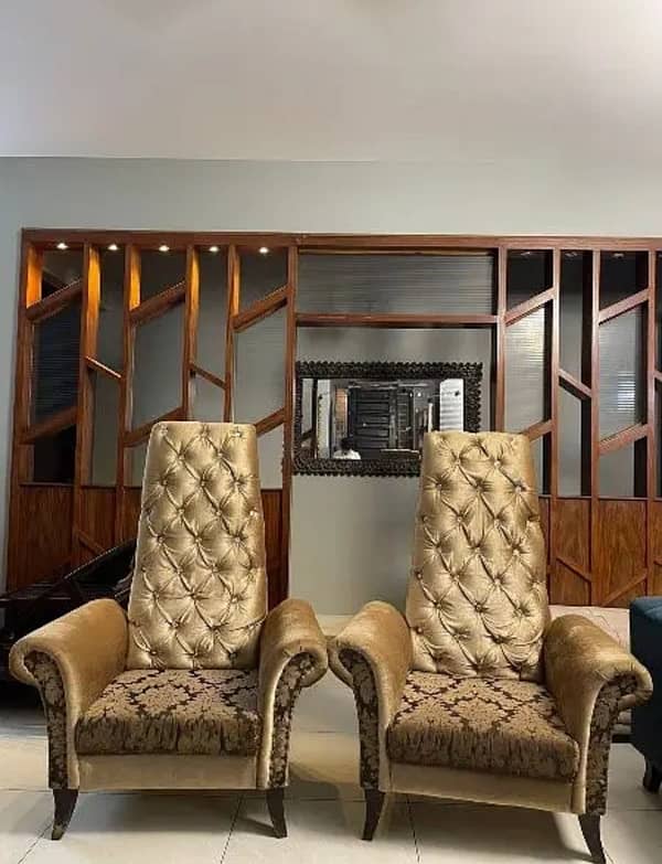 High Back Sofa Chair Set For Sale 4