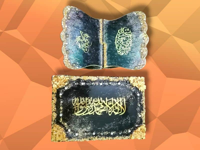 Quran Box with Rehal (Resin Art) 3