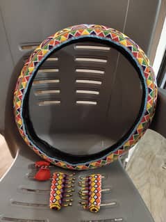 Handmade Steering Wheel Cover (Sindhi Saqafat)