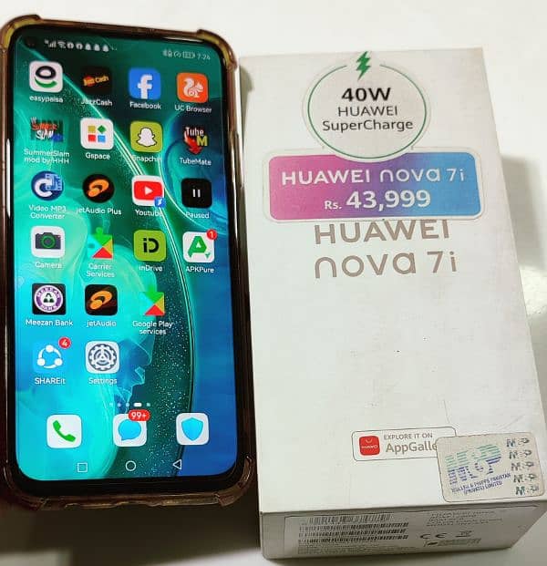 huawei Nova 7i. 8/128. . . 9/10 condition Box with orignal charger 2