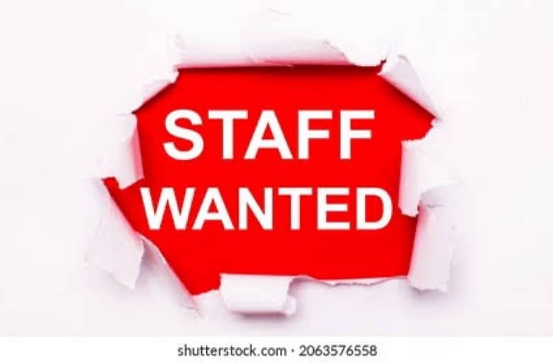 staff need for resturant 0