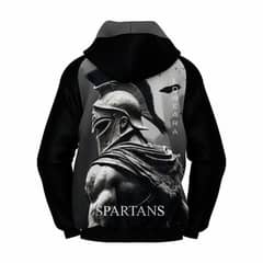 unisex Spartans Hoodie -1pc polyester fleexe prented sweet shirt